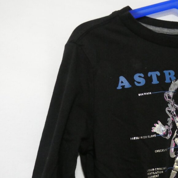 OLD NAVY | medium (8) | Black Long Sleeve Astronaut Exploration Graphic Shirt - Picture 4 of 15